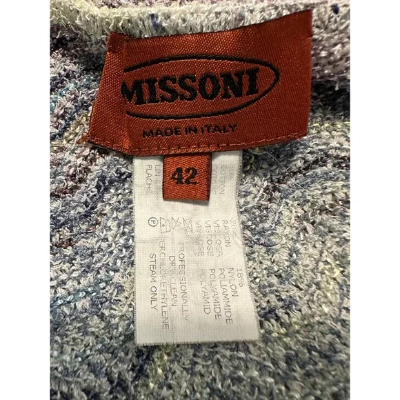 Missoni Womens Pencil Skirt 42 (Medium) Knit Zig Zag Ombre Stretch Vintage - Picture 8 of 9